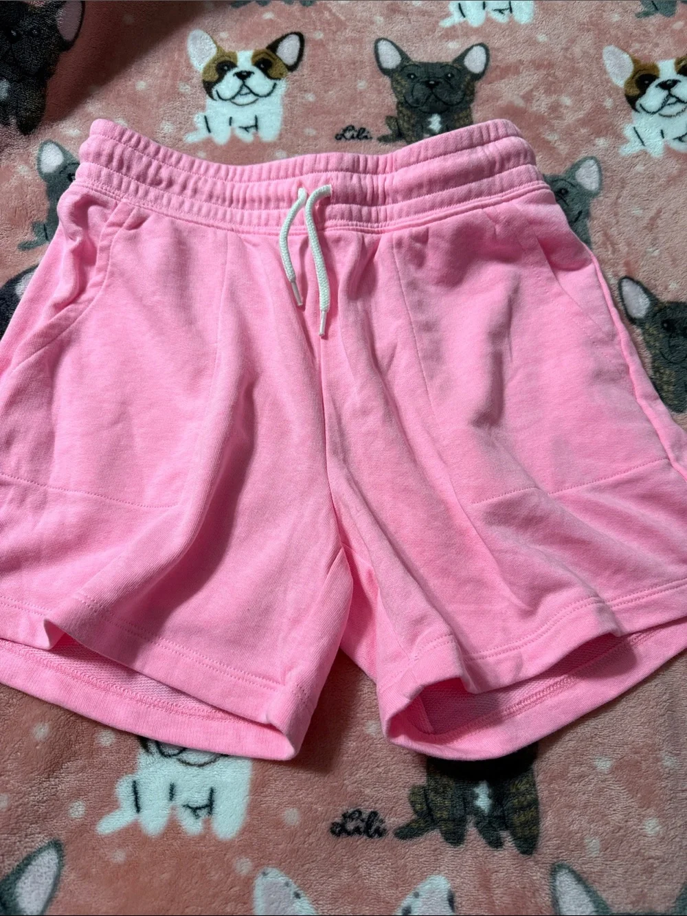 Pink Drawstring Lounge Shorts - Picture 4 of 4